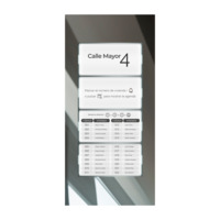 SIXTY5 info paneel | Informatievenster, led-verlichting, RVS | IP G+
