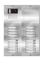 Camera-spreek-luister paneel | Nexa Inox, modulair, 18 beldrukkers | iPlus & iPlusBUS