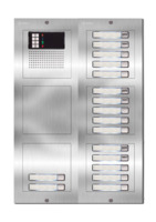 Spreek-luister paneel | Nexa Inox, modulair, 17 beldrukkers | GTwin