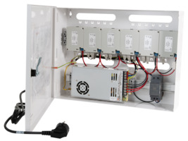 Randapparatuur kast | 1 x 48V voeding, 6 x P-Switch & 1 x HDR-30-12 | iPlusBUS