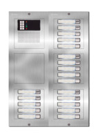 Spreek-luister paneel | Nexa Inox, modulair, 20 beldrukkers | GTwin