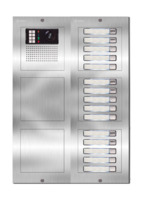 Camera-spreek-luister paneel | Nexa Inox, modulair, 15 beldrukkers | GTwin