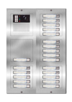 Camera-spreek-luister paneel | Nexa Inox, modulair, 21 beldrukkers | GTwin