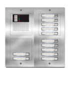 Spreek-luister paneel | Nexa Inox, modulair, 12 beldrukkers | GTwin