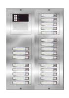 Spreek-luister paneel | Nexa Inox, modulair, 23 beldrukkers | GTwin