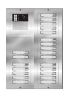 Camera-spreek-luister paneel | Nexa Inox, modulair, 22 beldrukkers | GTwin