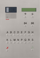 Aluminium code-scroll paneel met A t/m S toetsenbord