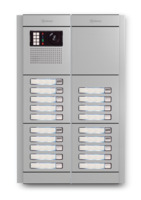 Camera-spreek-luister paneel | Nexa Aluminium, modulair, 19 beldrukkers | GTwin