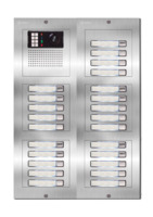 Camera-spreek-luister paneel | Nexa Inox, modulair, 24 beldrukkers | iPlus & iPlusBUS