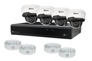 NVR kit | IP, 8 kanaals, inclusief 4 antivandaal dome camera's