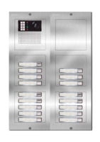 Camera-spreek-luister paneel | Nexa Inox, modulair, 17 beldrukkers | iPlus & iPlusBUS