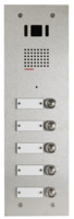 Camera-spreek-luister paneel | Compact, inbouw, 5 beldrukkers, RVS | GTwin